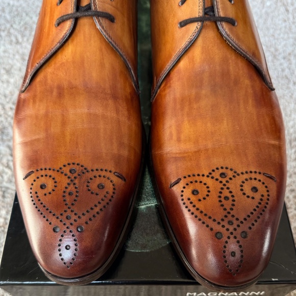 MAGNANNI  “CORDERO” MEDALLION-TOE OXFORD LACE-UPS W/BRAIDED DETAIL main image 4